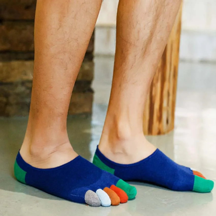 21 цвет Мужские носки анти-тонкий скрытый полный хлопок 5 носок носки пять пальцев лодка носок пара для мужчин s