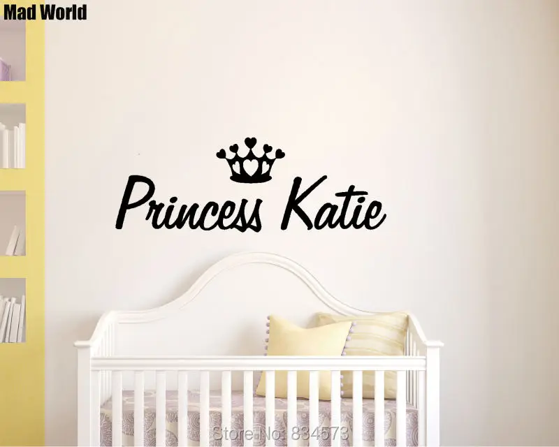 PERSONALISED PRINCESS NAME CROWN 100 35H 3