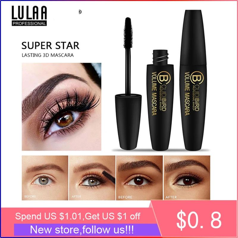 LULAA 4D Fiber Mascara Lash Makeup Waterproof Length Extension Eyelash Black Thick Brush Quick Dry Eye Make Up Eye Cosmetics LULAA 4D Fiber Mascara Lash Makeup Waterproof Length Extension Eyelash Black Thick Brush Quick Dry Eye Make Up Eye Cosmetics