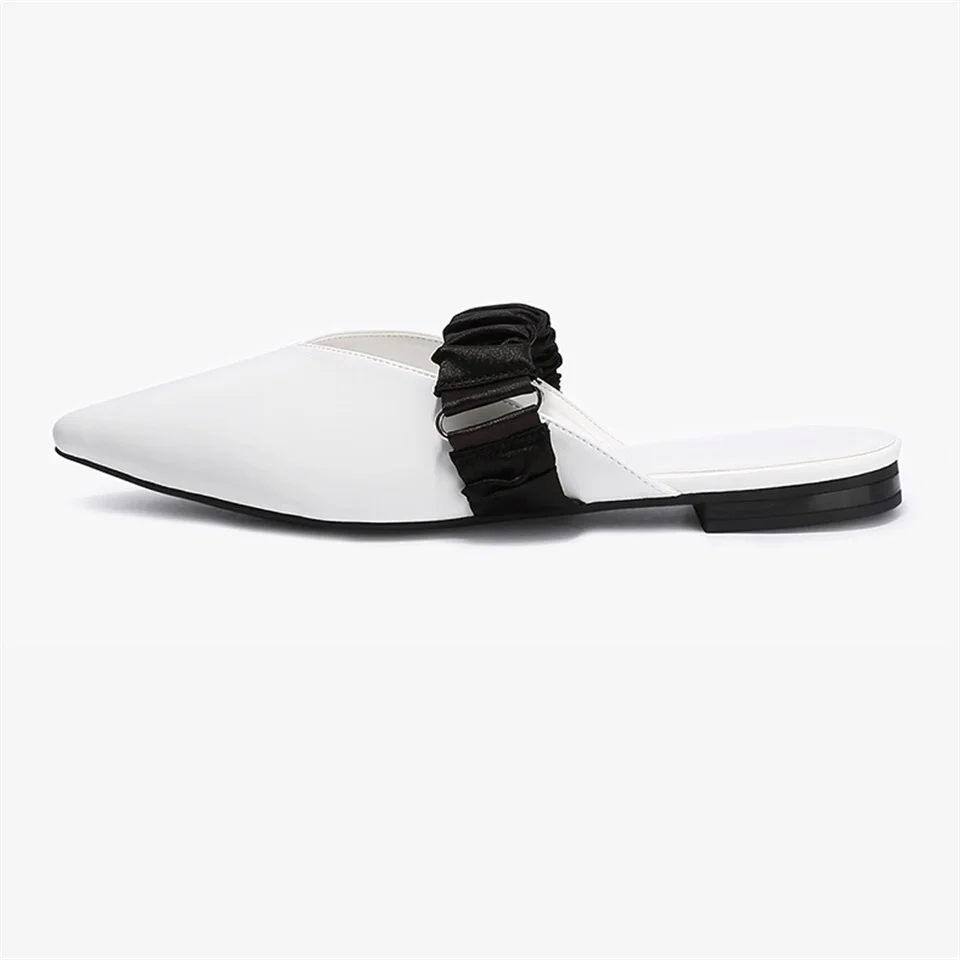 

2019 spring and summer women's slippers comfortable lining flat sandals pointed toe female slippers