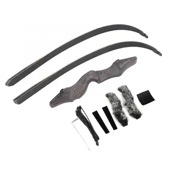 

30 Lbs Recurve Bow Without Tool Solid Wood Recurve Bow Mounting Hole Convenient Outdoor Hunting Equipment