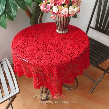 

2014 new fashion design cutout cotton knitted tablecloth table cover lace towel for home decor wedding decor table towel flowers
