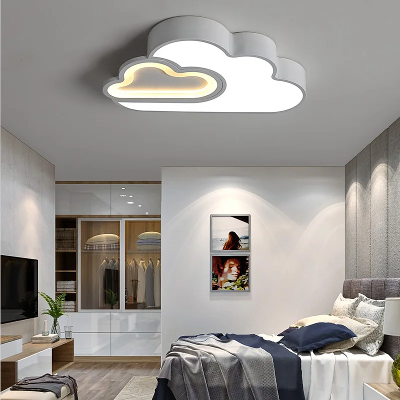 

LICAN kids room Cloud Ceiling lighting children ceiling lamp Baby ceiling light with Dimming for boys girls bedroom Ceiling Lamp