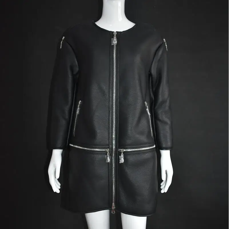 2018Women's New Faux Wool Fur Jacket Leather Coat Casual Fashion Street Style | Женская одежда