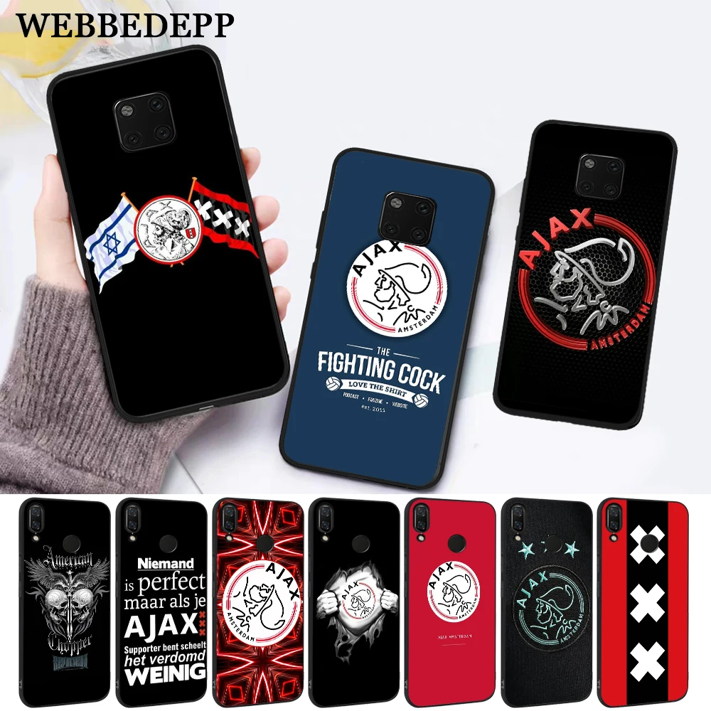 

WEBBEDEPP Ajax Team Silicone Case for Huawei Mate 10 Pro 20 30 Lite Nova 2i 3 3i 4 Y5 Y6 20 3018 Y7 Prime Y9