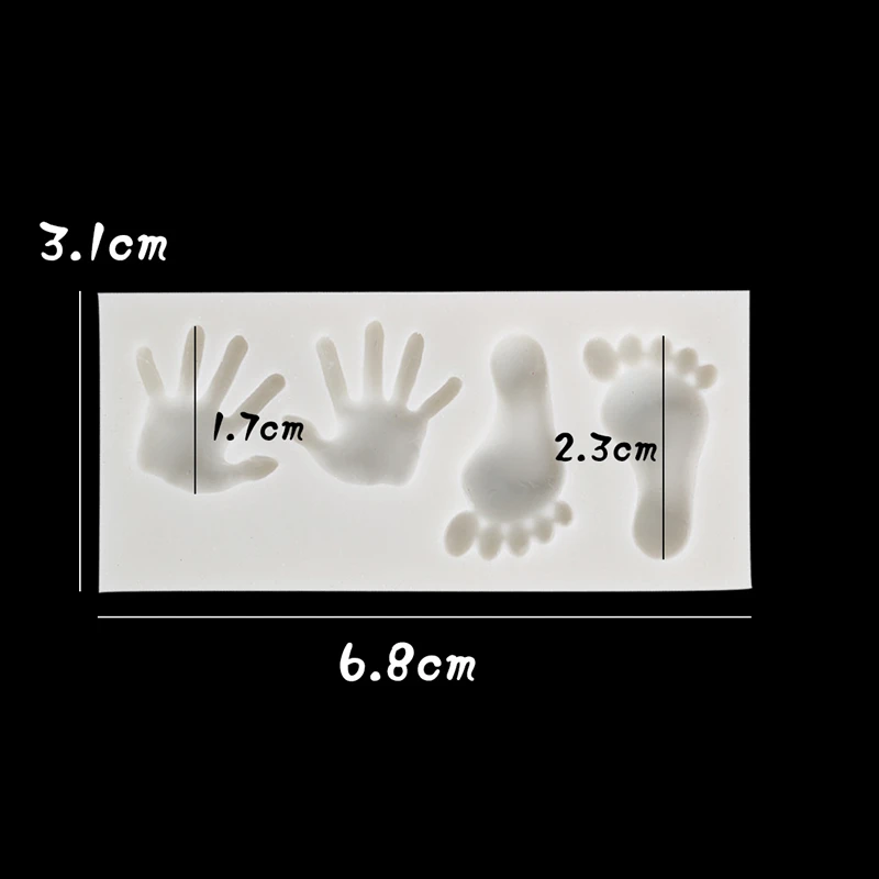 Aouke милые детские руки и ноги силиконовой формы для выпечки высокая температура легко релиз Плесень DIY помадка торт плесень