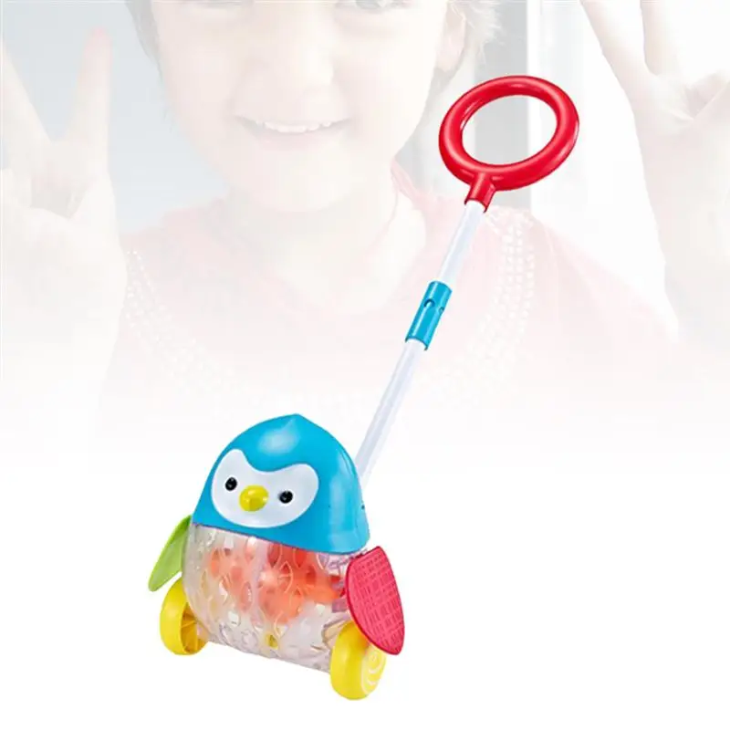 1 шт. складной Регулируемый Многофункциональный Пингвин шаблон игрушечные тележки деревянная игрушка-каталка ходунки для малышей детей Bbay детей