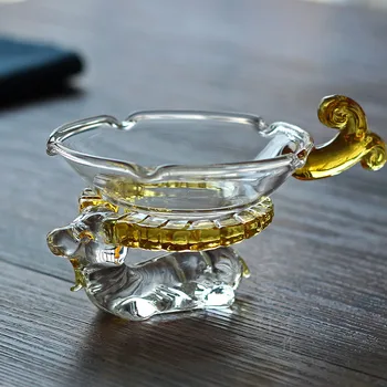 

2020 New arrival Glass Tea Infusers Transparent Creative Tea Rack Glass Tea strainer Chinese Teaset Accessories Tea Ceremony