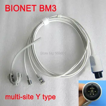 

Compatible BIONET BM3 spo2 sensor multi-site y type pulse probe