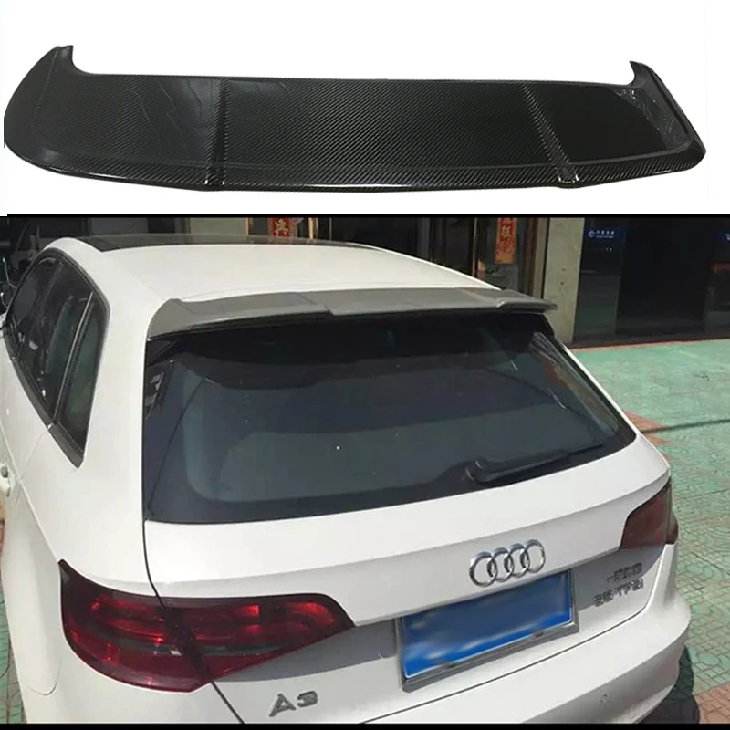 

ABT Style Carbon Fiber Rear Roof Spoiler Window Wing for Audi A3 Sline / S3 / RS3 Type 8V Hatchback 4 Door 14-18 Not for 2 Door