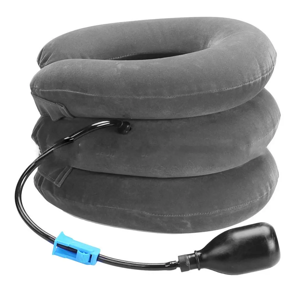 

Inflatable Collar Neck Cervical Vertebra Traction Soft Brace Massage Relieve Headache Head Back Shoulder Neck Pain Massager
