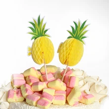 50 шт. 3D Бумага очаровательные ананас кекс topторт топперы палочки для торта украшения для дня рождения свадебные принадлежности