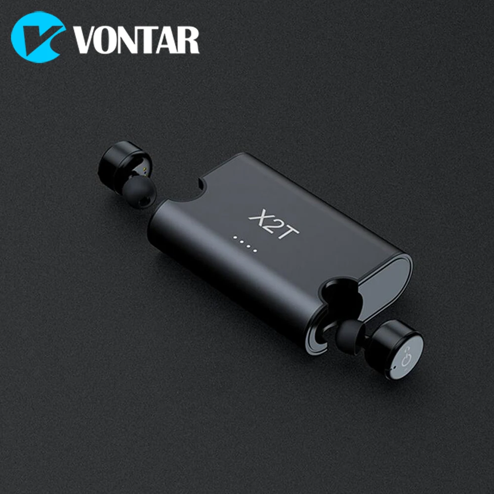 VONTAR X2T TWS Mini Wireless Bluetooth Earphones Twins Earbuds Magnetic With Battery Case Hands Free