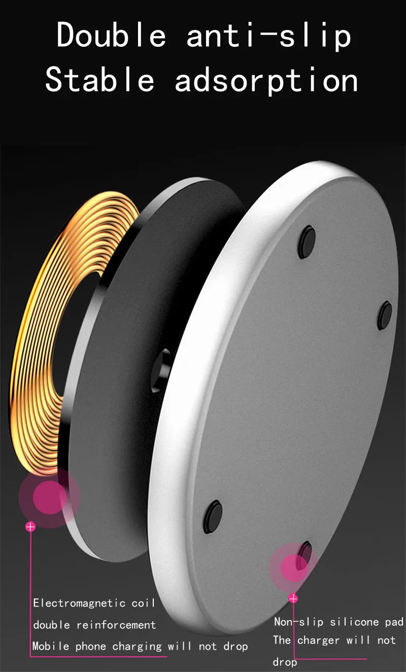 CYKE wireless charger QI wireless fast charge 10W mobile phone fast charge for iPhone X Samsung S8 mobile phone charging stand