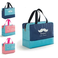 Портативный водонепроницаемый Органайзер с разделителем для сухого и влажного хранения дорожный портфель мужские женские двухслойные дорожные пляжные сумки