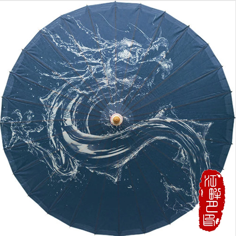 

Free shipping Chinese Fragon Umbrella Dark Green Parasols China Traditional Dance Color Parasol Japanese Cosplay props