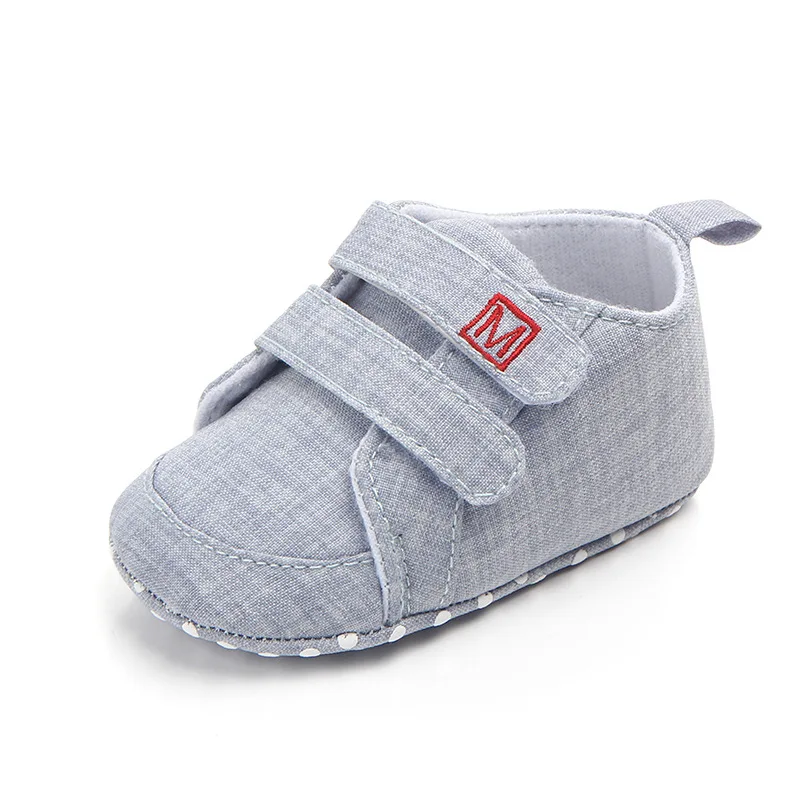 Новинка; 4 цвета; детская парусиновая обувь для маленьких мальчиков и девочек; мокасины для малышей; нескользящие кроссовки для мальчиков; повседневная детская обувь - Цвет: light grey