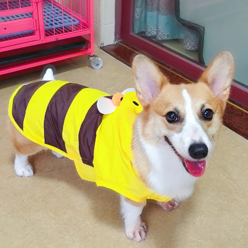 

Corgi Dog Raincoat Shiba Inu Dog Clothes Funny Pet Rain Jacket French Bulldog Samoyed Golden Retriever Pet Waterproof Clothing