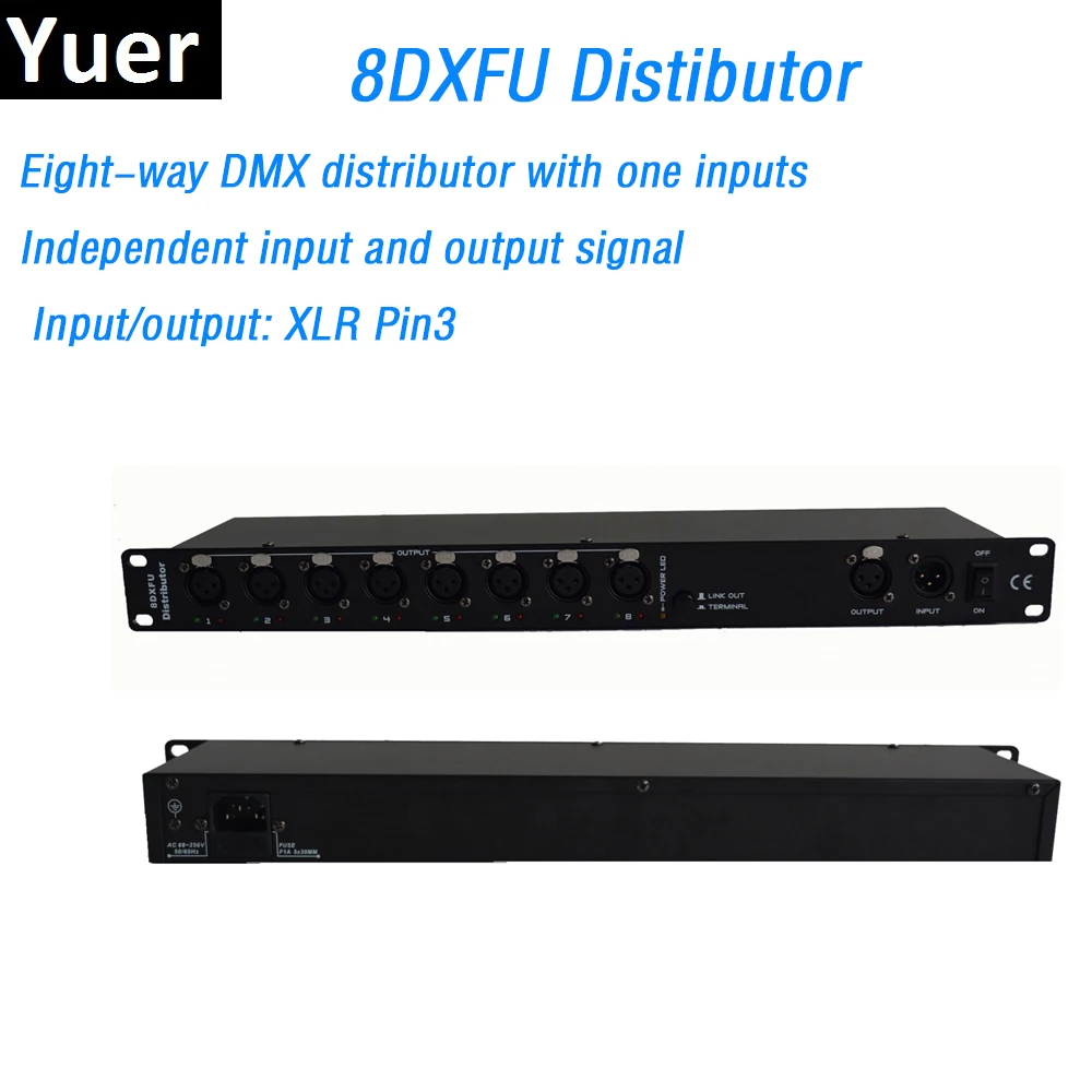 1Pcs/Lot Professional Stage Light Controller DMX Splitter Light Signal Amplifier Splitter 8 Way DMX Distributor AC88-265V 1Pcs/Lot Professional Stage Light Controller DMX Splitter Light Signal Amplifier Splitter 8 Way DMX Distributor AC88-265V