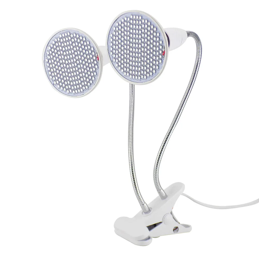  Dual 200 Led Plant Grow Light bulb Lamp Desk Clip Holder set for Flower Vegetable Indoor Seeds Grow