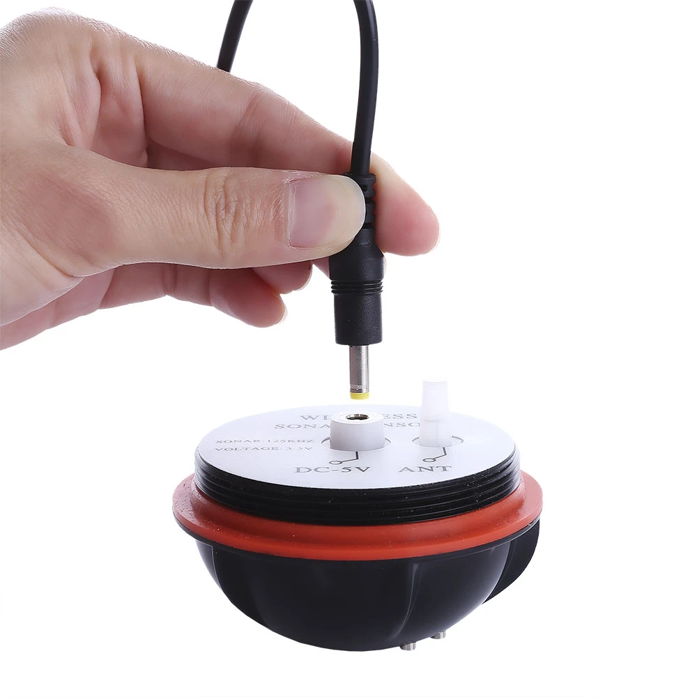 Outlife 100 متر صياد السمك سونار الإنذار أسلم محول Fishfinder الصيد لاسلكي صدى الأمن مع اللغة الإنجليزية ديسبالي USB تهمة