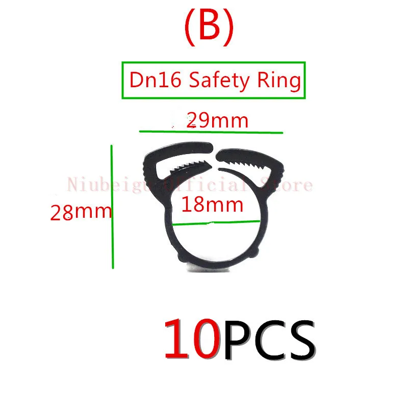 10 шт. Dn16 спасательное устройство для скалолазов зажим для подвешивания для трубопровода LDPE метрические фитинги для трубки теплицы Оросительная арматура микро орошения - Цвет: B