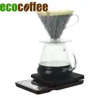 Ecocoffee Pour Over Coffee Set V60 Plastic Pripper with Paper Filters Coffee Kettle Kitchen Scale with Timer Barista Accessories
