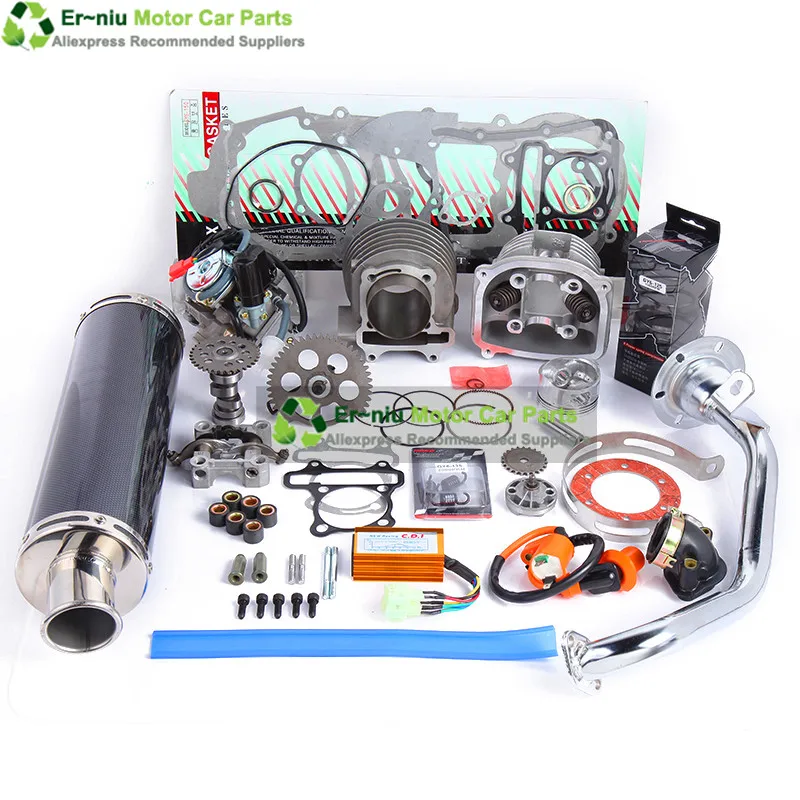 GY6 125 150 uprade GY6 180cc 4 STROKE bore 58.5MM CYLINDER KIT Racing