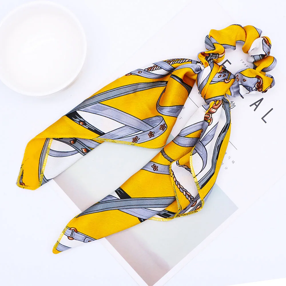 

Vintage Women Hair Scarf Streamers Bow Hair Ties Scrunchies Ponytail Holder Summer Headbands Elastic Hair Ribbon for Girls
