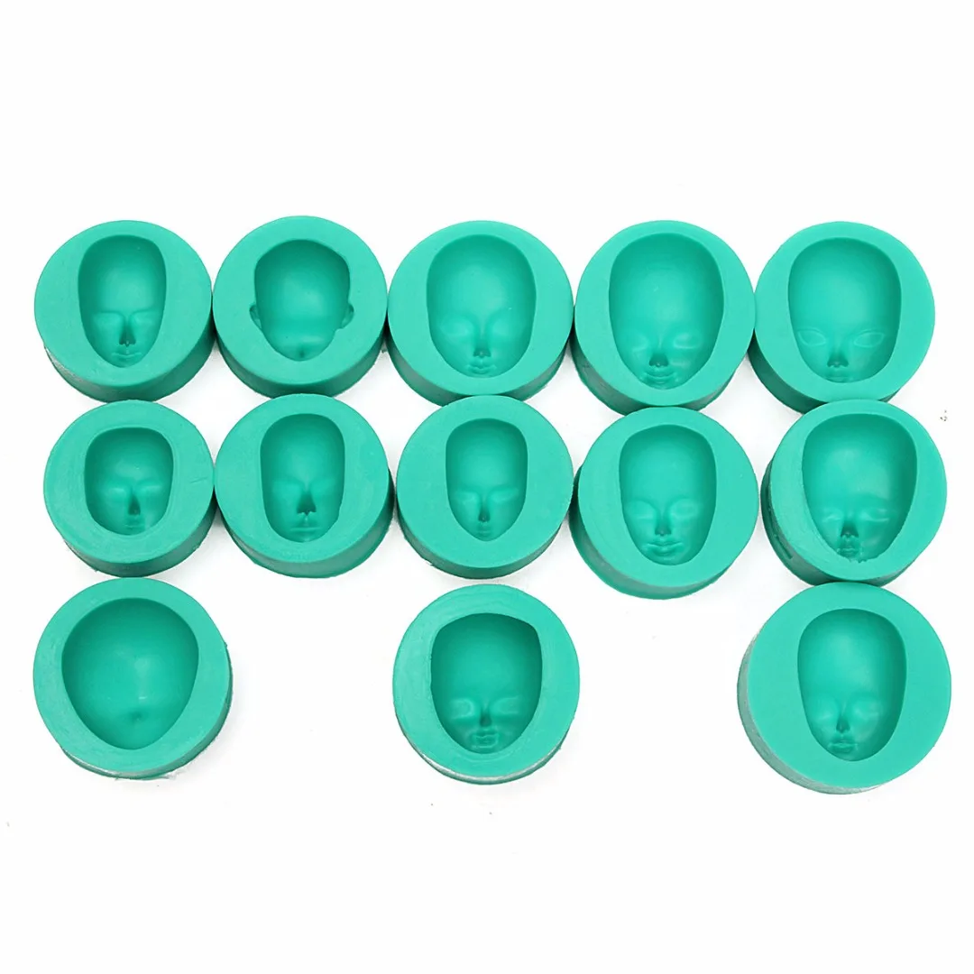 13 Styles Silicone Mould Doll's Face Sugarcraft Cake Decorating Fondant Set