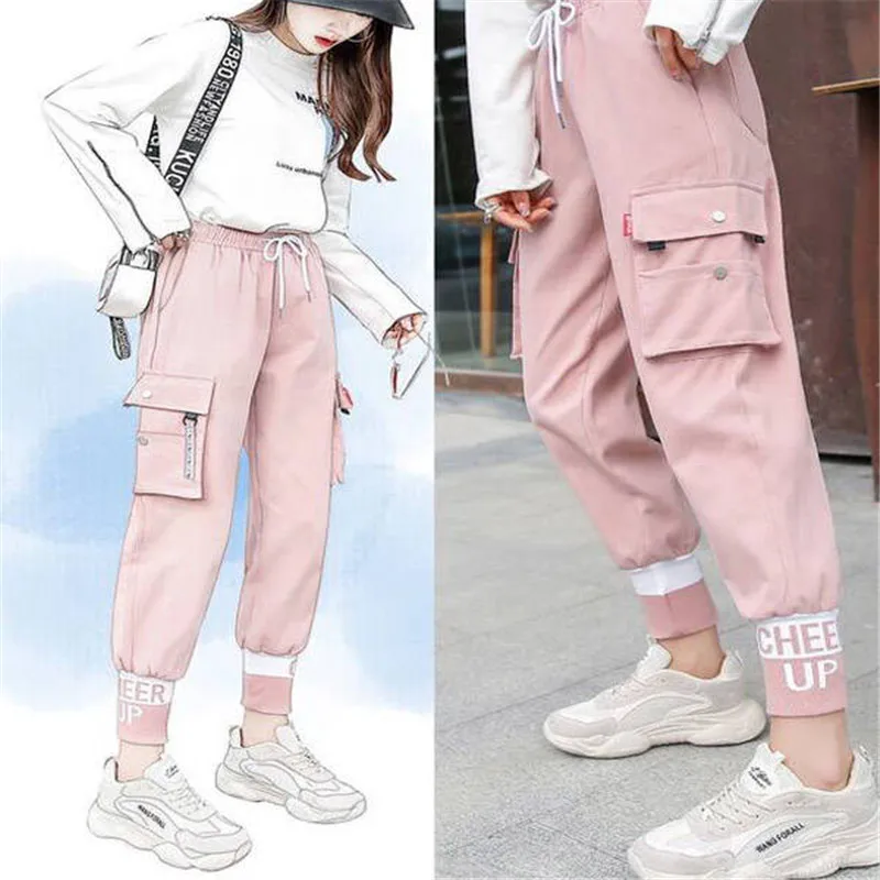 Pink High Waist Pants Streetwear Women Casual Pants Pockets Lasdies Patchwork Pencil Sweatpants Cool Autumn Bottom Korean Pants Pink High Waist Pants Streetwear Women Casual Pants Pockets Lasdies Patchwork Pencil Sweatpants Cool Autumn Bottom Korean Pants