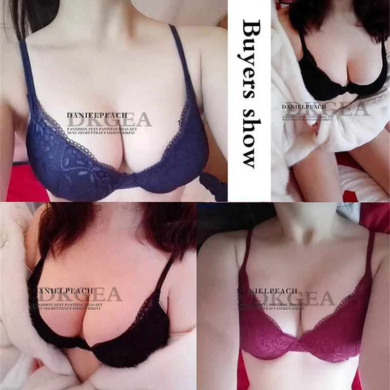 Kopen Super Verzamelen Brasserie Dikke Katoenen Ondergoed Set Vrouwen Bras Zwart Sexy Beha Slipje Set Kant Lingerie Abc Cup push Up Bh Sets
