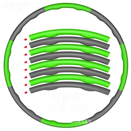Супер 98-100 см фитнес съемные потери веса жесткая трубка оборудование Талия Новогодние декоративные шарики круг HK-HLQ520 розовый/серый/зеленый - Цвет: Зеленый