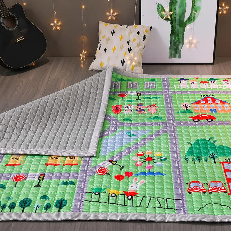 TREENDPOOL детский хлопковый игровой коврик, детский игровой коврик 150x200 см Ludo, машинная стирка, коврики для гостиной/спальни, противоскользящие