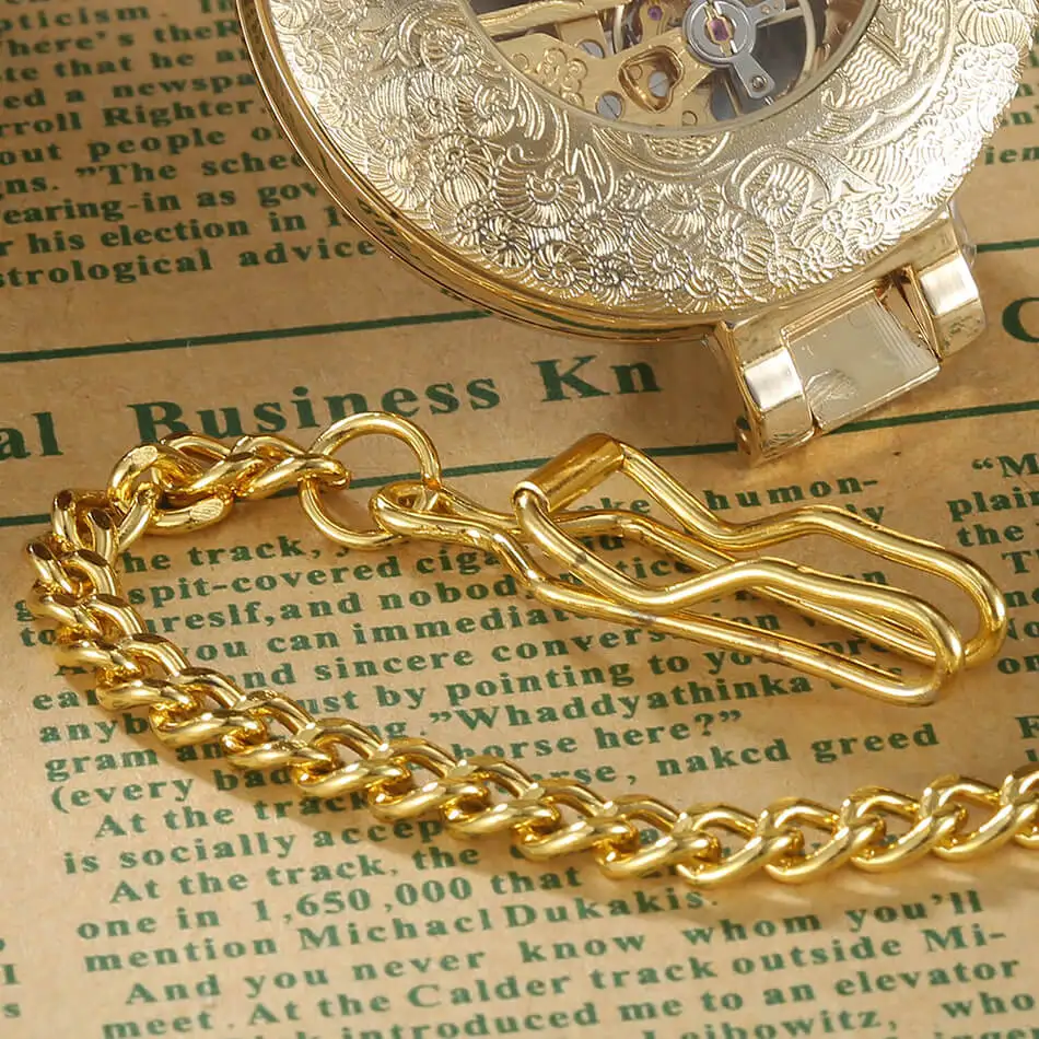 gold fob watch with chain