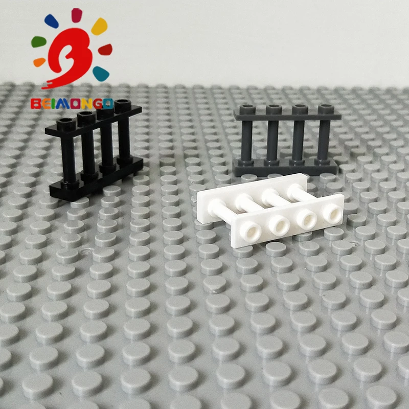 Бесплатная доставка! BEIMONGO строительные блоки MOC забор 1x4x2 2W 4 ручки перила 10 шт