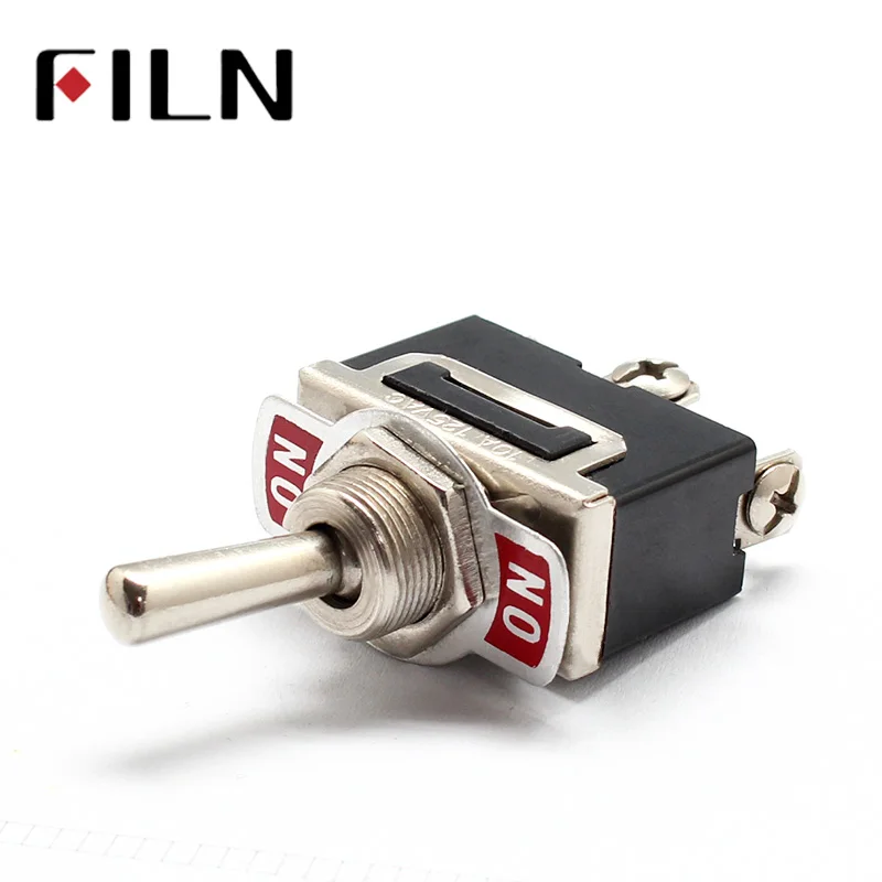 FILN 12 мм 250 V/10A Heavy duty spdt на кулисный переключатель черный 3 Винтовые клеммы тумблер