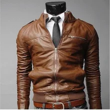 Men's PU Motorcycle Fashion Trends Personality Fashion Men's Windproof Leather Jackets Business Ties Epaulets Leather Clothing