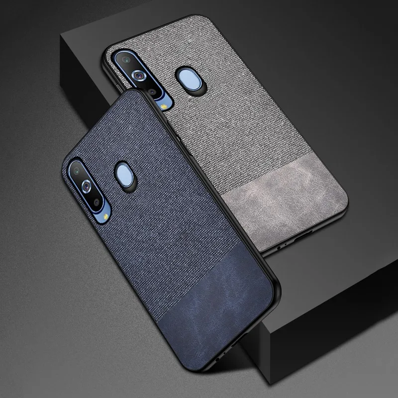Leather Cloth Texture Case for Samsung Galaxy A6 Plus 2018 Ultra Thin Hoesje A7 A8 A9 A8S |