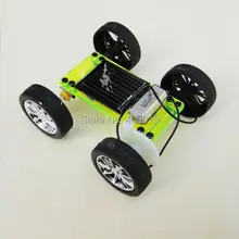 2 комплекта зеленый модель миниатюра восторга мини солнечный автомобиль шаговый двигатель DIY для технологии производства подростковой игрушки просветления