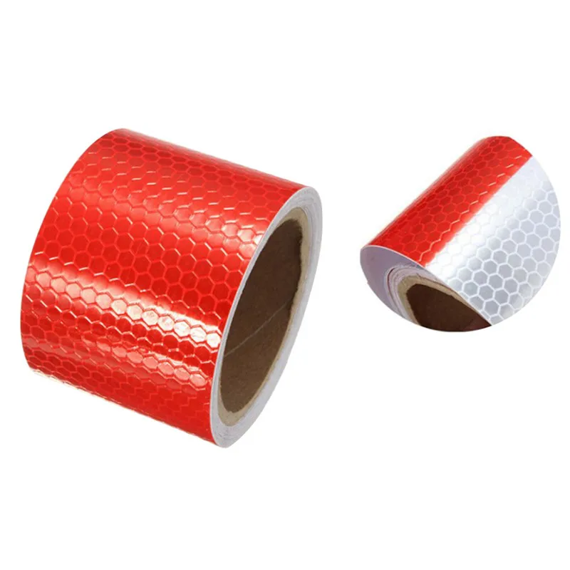 

5 x 300cmm Safety Reflective Warning Tape Film Sticker Red And White Reflective Tape Sheeting Styling Reflective Strip