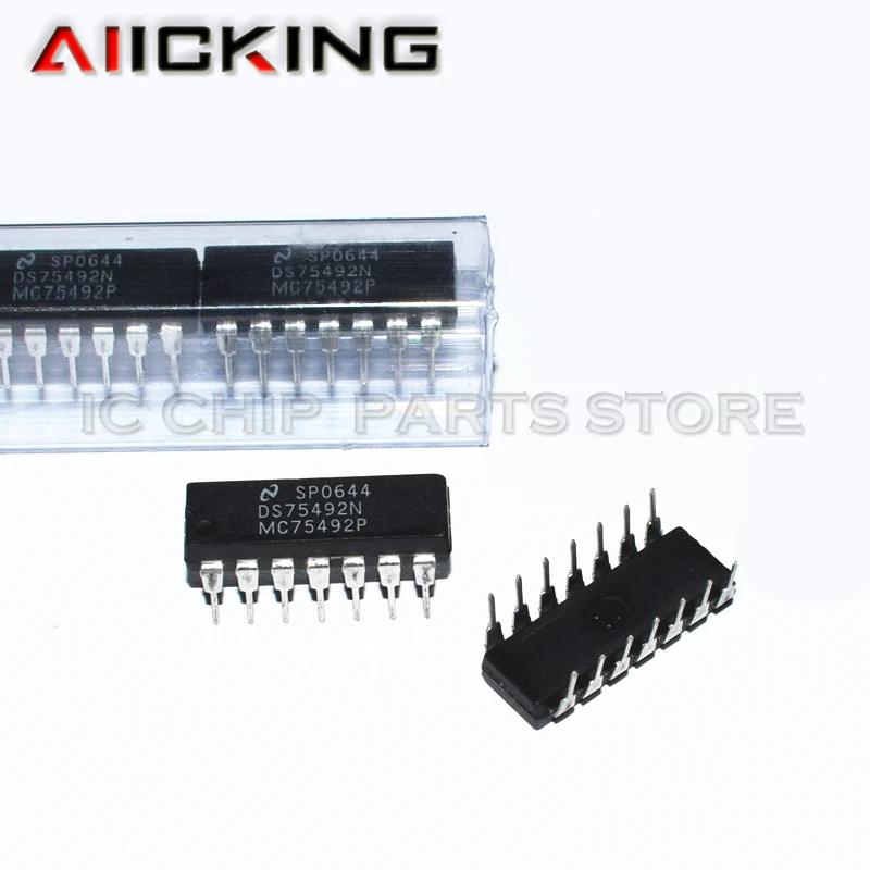 10/PCS DS75492N DS75492 DIP14 Integrated IC Chip New original 10 pcs at28hc256e 12si at28hc256e sop28 integrated ic chip new original