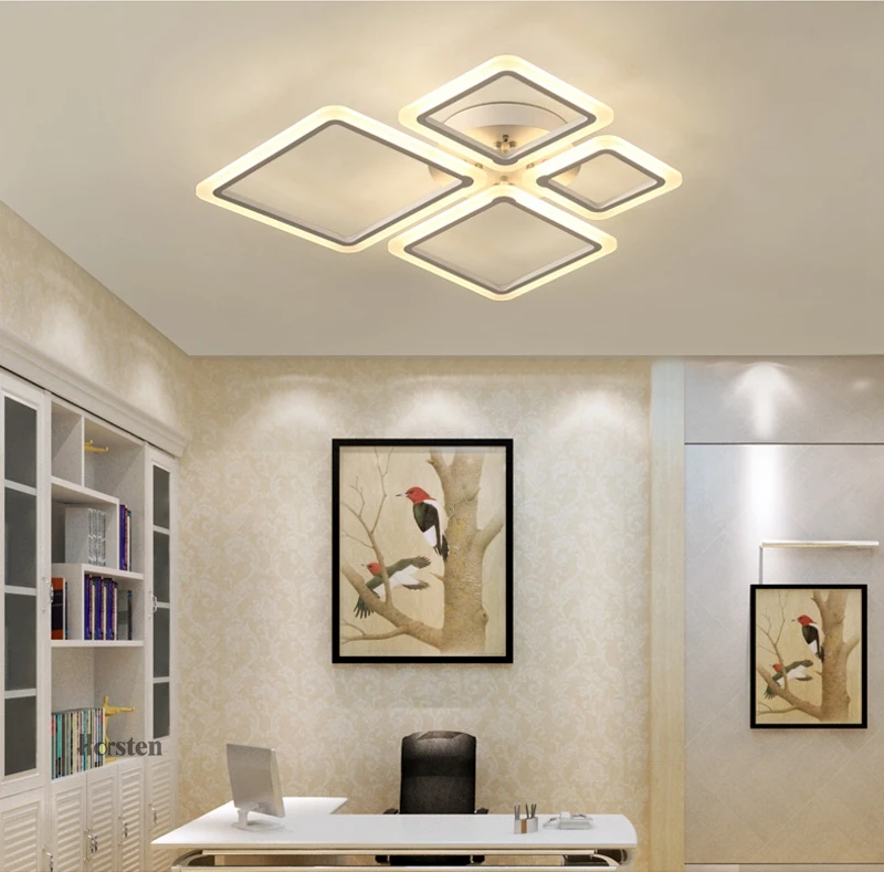 Modern Creative Acrylic LED Ceiling Lights Lamp Overlapping Frames Luxury Ceiling Lamps For Living Room Dining Room Bedroom (4)
