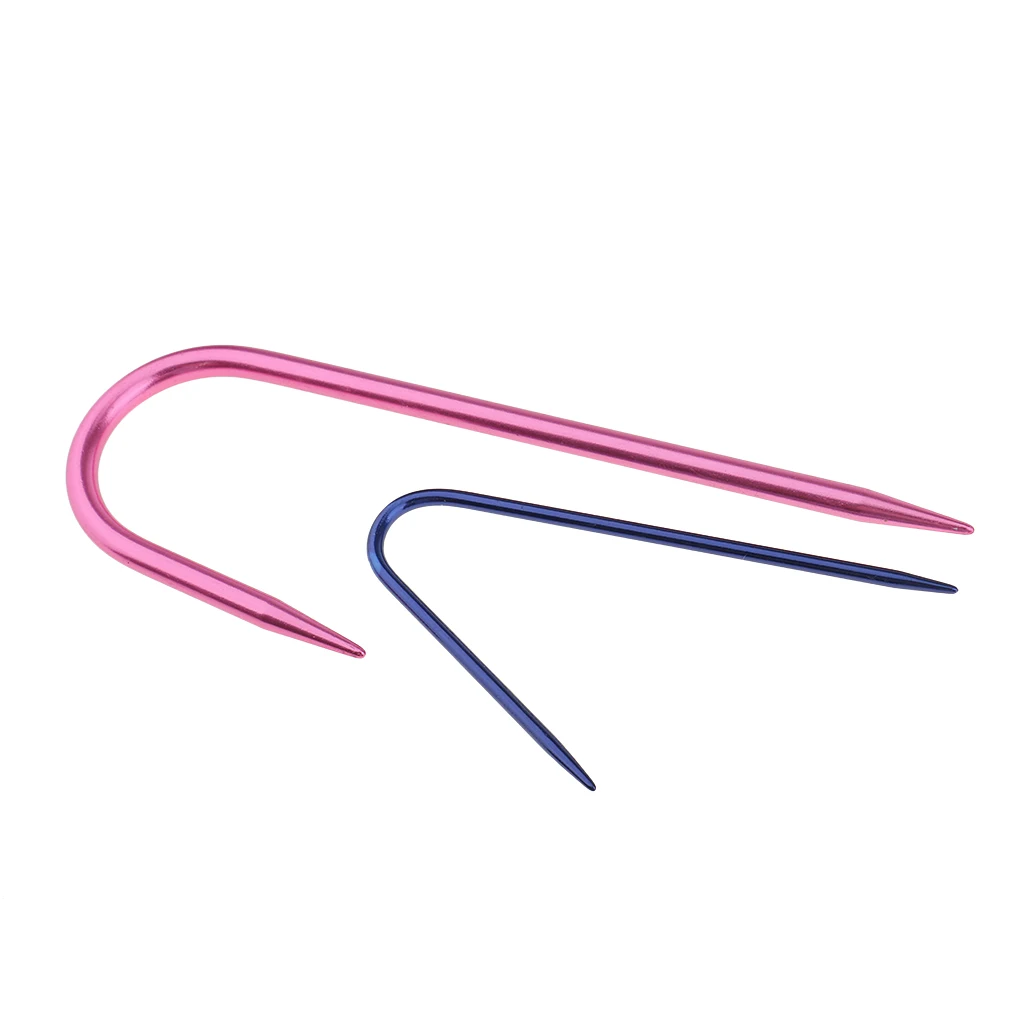 6pcs Colorful Aluminum Knitting Cable Needles Stitch Holder DIY Sewing Tools