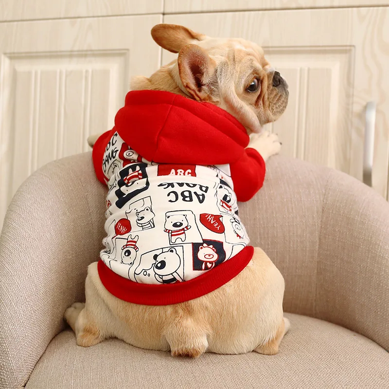 

Winter Dog Hoodie Cute Dog Coat Jacket Cartoon Pet Dogs Clothes for Small Medium Dogs French Bulldog Pug Clothing Ropa Perro