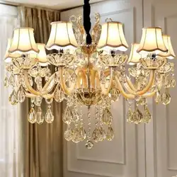 Современная роскошная хрустальная люстра освещение для гостиной Европейский блеск para с абажуром Подвесная лампа для дома домашний