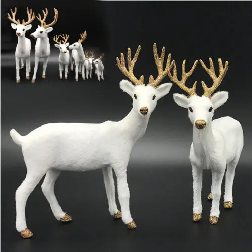 New Simulation Xmas Plush Toy Elk Ornament Christmas Reindeer Doll Decoration