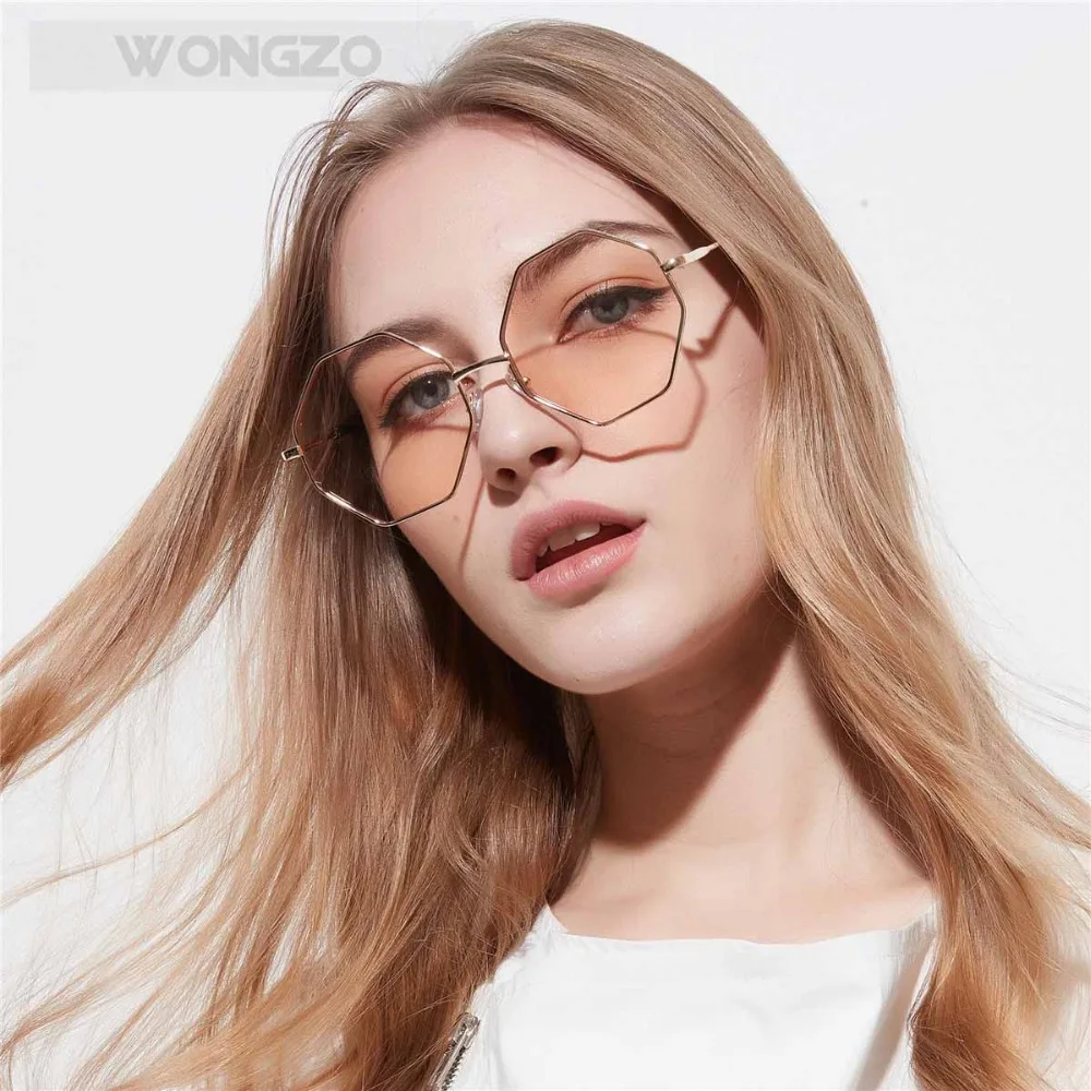 

WongZo colourful Personalized Party glaess Punk Retro sunglasses Trendy Metal Frame glasses for Men and Women UV400