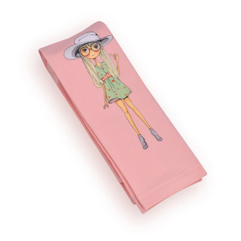 Леггинсы для девочек штаны, эластичные Леггинсы для девочки Детские хлопковые Капри с рисунком для девочек, детские штаны с рисунком для девочек от 10 до 12 лет - Цвет: PATTERN 1 PINK