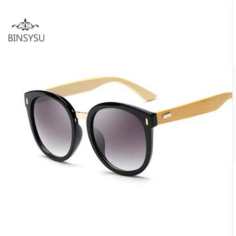 New bamboo foot sunglasses explosion in the metal beam in the women ‘s fashion women’ s glasses1522